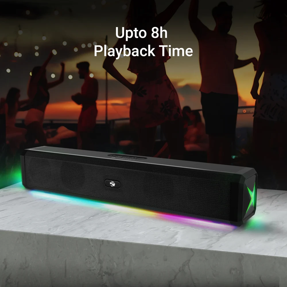 Zebronics Bluetooth Speaker Mini Soundbar RGB VITABAR 150 view 6